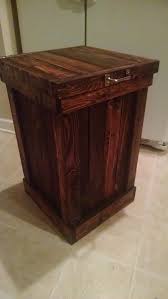 Rustic Trash Can Trash Bin Garbage Can Wood Trash Can Rustic Home Decor Rustic Kitchen Decor Rustic Kitchen Trash Cans Rustic Kitchen Decor Kitchen Decor