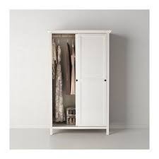 Hemnes White Stain Wardrobe With 2 Sliding Doors 120x197 Cm Ikea Hemnes Wardrobe Hemnes Wardrobes Uk