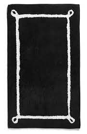 Black lives matter bathroom rug set shower curtain toilet lid cover bath mat. Kate Spade Black White Border Bath Rug