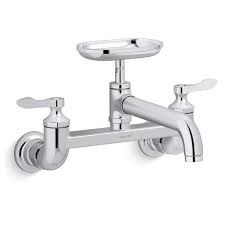 An innovative fit for a variety of kitchens and tasks, this simplice kitchen faucet combines an elegant, universal design with exceptional ergonomics and functionality. Kohler K 20902 4 Cp Clearwater 1 8 Gpm Wall Build Com