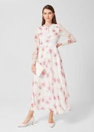 Rosabella Silk Floral Midi Dress Hobbs