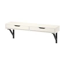 Ekby Alex Shelf With Drawers White 46 7 8x11 3 8 Ikea Schubladenregale Wandregal Mit Schublade Schubladen Regal