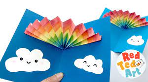 Now open the card and the flowers will open up. Easy Rainbow Pop Up Card Learn How To Make Easy 3d Cards For Kids 3d Rainbow Youtube
