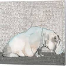 Baby hippo hippo inspirational artwork african animals animals art my animal nursery art hippo tattoo. Elizabeth Medley Introspective Elephant Hippo Canvas Art Set Of 2