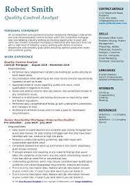 Scott, please accept my cover letter and resume in response to the analytical chemist position posting on your website. Quality Control Analyst Resume Samples Qwikresume