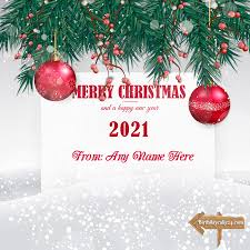 Find & download free graphic resources for merry christmas 2021. Merry Christmas Happy New Year 2021 Card With Name Edit