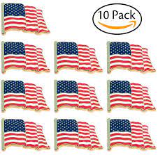 10 Pcs American Flag Pins Waving United States Patriotic Usa Lapel Pin 10 Pack Cr187a96lg3 Brooches Pins Jewel American Flag Pin Flag Pins Lapel Pins