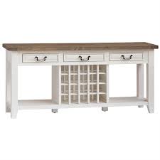 This wine cabinet has many benefits. White Haven Solid Pine Timber 3 Drawer 180cm Console Table With Wine Rack Sofa Table White Haven Bars For Home