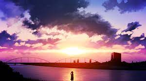 Browse millions of popular anime wallpapers and ringtones on zedge and personalize your phone to suit you. Anime Sunset River Sky Clouds Wallpapers Hd Desktop And Mobile Backgrounds