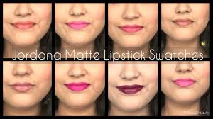 jordana matte lipstick lip swatches