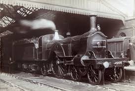 Great Northern Railway Stirling Single 4 2 2 Express Locomotive At Peterborough North Railway Station At Their Intr Steam Trains Uk Railway Steam Locomotive