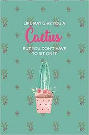 Don t sit on a cactus. Life May Give You A Cactus But You Don T Have To Sit On It Cactus Notebook Journal Composition Blank Lined Diary Notepad 120 Pages Paperback Green Designs Cactus 9781688061828 Amazon Com Books