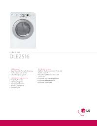 So, if your dle2516w dryer not enough heat to dry clothes, not producing any heat or won't stay hot enough to dry clothes, the following info will help you step by step instructions on how to replace a dryer thermistor for lg dle2516w no heat or not enough heat #ap4441539 read more. Lg Dle2516w Td V10240e Specification Manualzz