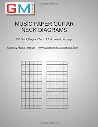 Amazon Com Music Paper Guitar Neck Diagrams 100 Blank