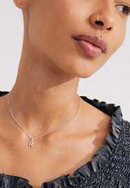 Pilgrim CHARM NECKLACE WITH R PENDANT UNISEX