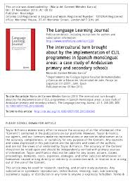 Savesave aula internacional 2.pdf for later. Pdf The Intercultural Turn Brought About By The Implementation Of Clil Programmes In Spanish Monolingual Areas A Case Study Of Andalusian Primary And Secondary Schools