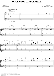 Once Upon A December Sheet Music Piano Music Piano Sheet Music