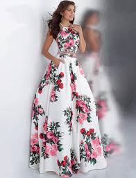 Jvn By Jovani Jvn66058 Two Piece Floral Ball Gown Floral Prom Dresses Ball Gowns Prom Dresses Ball Gown