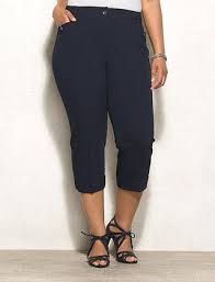 Roz Ali Plus Size Metal Hardware Cropped Dress Pants Crop Dress Pants Clothes Fashion