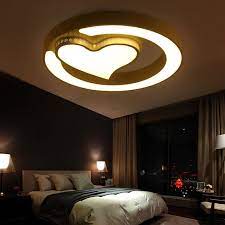 Korean Led Ceiling Lights Bedroom Lamp Round Warm And Romantic Room Light Simple Bedroom Ceiling Light Bedroom False Ceiling Design Ceiling Design Living Room