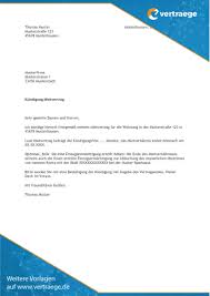 Mit dem ausfüllbaren formular erhältst du ein fertiges wohnung kündigungsschreiben als pdf oder word zum ausdrucken. Muster Kundigung Mietvertrag Vertraege De