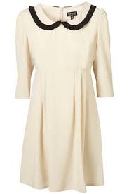 Topshop Pleated Peter Pan Smock Dress 100 Dress Fashion Style Clothes Peter Pan Collar Cream Pl Round Collar Dress Top Shop Dress Half Sleeve Dresses
