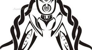 This alien tattoo is inked in black and white and portrays a strange looking alien with swirly tribal designs in place of its arms. Tribal Tattoo Designs Archives Tattoou
