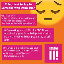 Things not to say to a depressed person. Things Not To Say On Twitter Mental Elf We Are Looking For Contributors To Feature In One Of Our Upcoming Videos Things Not To Say To Someone With Depression Aiming To Bust Stereotypes