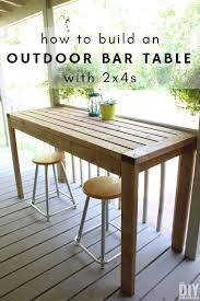We ended up using select pine, which is not a recommended wood type for outdoors. How To Build A 2x4 Outdoor Bar Table The Diy Dreamer