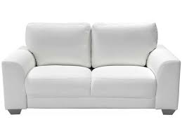 2 coussins (65x38 cm) et 2 coussins (80x48 cm). Canape Fixe 2 Places Darly Coloris Blanc Conforama