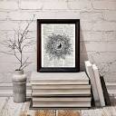 Yin Yang Flower - Dictionary Art Print Printed On Authentic ...