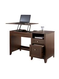 Height adjustable lift top desk. Realspace Lift Top Desk Mocha Office Depot