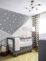 grey color tones and stars kids wallpaper nursery wall decor etsy baby room decor nursery wall decor baby boy room nursery