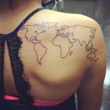 World map tattoos are mostly loved by travelers. 26 World Map Tattoos With Releasing And Wandering Meanings Tattooswin