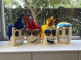 Roblox Head Mask Costume Custom Look Made To Look Just Like Etsy In 2020 Kids Costumes Roblox Birthday Cake Costumes