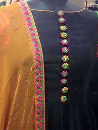 Black And Yellow Suit Design Pin By Pratibha Reddy On Allll About Saree Blouses And Combinations Neck Designs For Suits Kurti Neck Designs Neck Designs