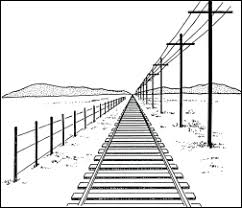 Wiskundeleraar Lijnperspectief Eenpuntsperspectief Verdwijnpunt