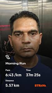 About 5K Easy paced Run this morning