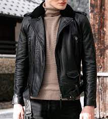 Men S Premium Classic Leather Biker Jacket Black Leather Biker Jacket Leather Jacket Men Biker Style