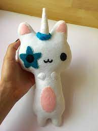 Meowgical Felt Unicorn Kitty Plush Unicat Nursery Decor By Farouttfurniture On Etsy Https Www Etsy Com Listing 54750343 Cat Plush Crafts For Teens Cat Crafts