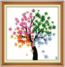 Check spelling or type a new query. Amazon Com Counted Cross Stitch Kits 21x21 Inch Holiday Gift Easy Cross Stitching No Pattern For Home Decor 14ct White Fabric Embroidery Crafts Needlepoint Kit Four Season Of Life Everything Else