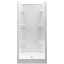 Lowes shower stalls sale, shower renovation used stalls lowes has shower stall with a beautiful shower kits for sale calgary on wayfair. A2 White 4 Piece 36 In X 36 In X 76 In Alcove Shower Kit In The Shower Stalls Enclosures Department At Lowes Com