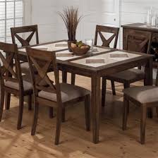 Tucson Casual Brown Wood Tri Color Tile Top Dining Table Wood Dining Room Set Dining Table In Kitchen Top Kitchen Table