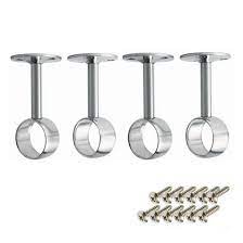 We're looking for ideas on how to hang a simple clothes rod on a slanted closet ceiling. Haoun Bracket For Curtain Rod 4 Set Ceiling Mount Bracket Closet Rod Brackets Stainless Steel Wardrobe Rod Bracket Wall Mounted Buy Online In Antigua And Barbuda At Antigua Desertcart Com Productid 66634987