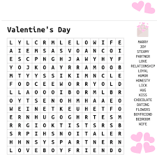 The word search puzzles are printable also, all word search puzzles are grouped based on level of difficulty (ie: Valentine Word Search And Puzzles Coloring Rocks