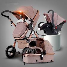 Gold Baby Brand Baby Stroller 3 In 1 With Car Safety Seat Baby Carriage Prams European Strollers Baby Strollers Luxury Baby Baby Seat