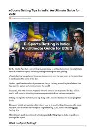 If you are looking at the most popular betting tips during the day then the likelihood is that they will be largely made up of betting. Esports Betting Tips In India An Ultimate Guide For 2020 By Betting Sites 24 Issuu