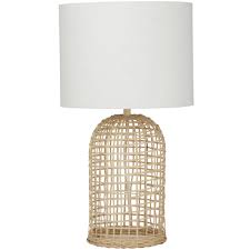 17.00 in x 17.00 in x 11.00 in (ht) The Home Collective Coast Rattan Table Lamp Reviews Temple Webster
