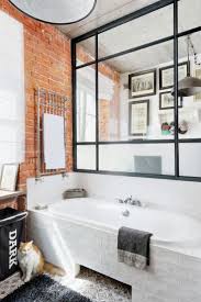 Turquoise And Bricks Loft Homedecor Home Design Interiordesign Interiors Bathroom Bathroomideas Brick Loft Home Interior Design Interior Design
