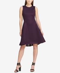 Dkny Mesh Seamed Fit Flare Dress Fit Flare Dress Flare Dress Dresses